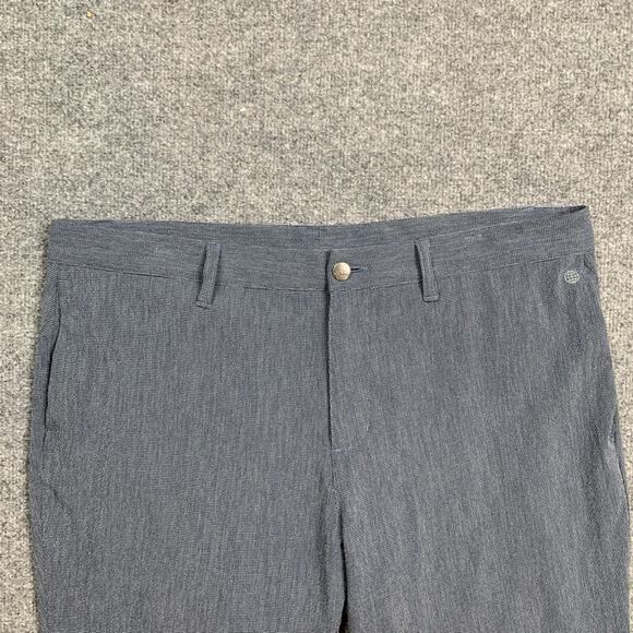 Adidas Pants Mens 36 Cloudy Blue Crosshatch Tapered Lightweight Stretch Golf - Picture 3 of 13